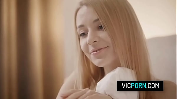 Horny blonde babe Julia Rain got caught masturbating in her room