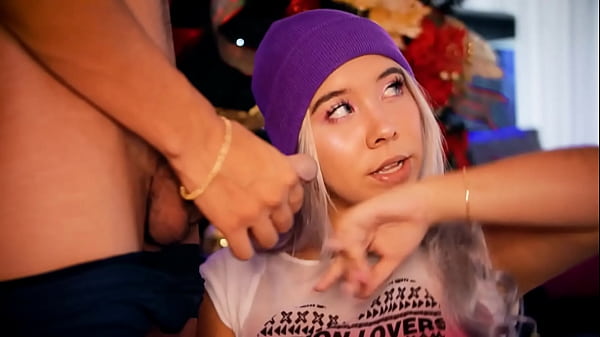 Horny college girl enjoys having a cock in her mouth 