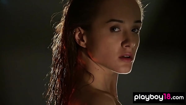 Small titted teen introducing her tight body by the pool 