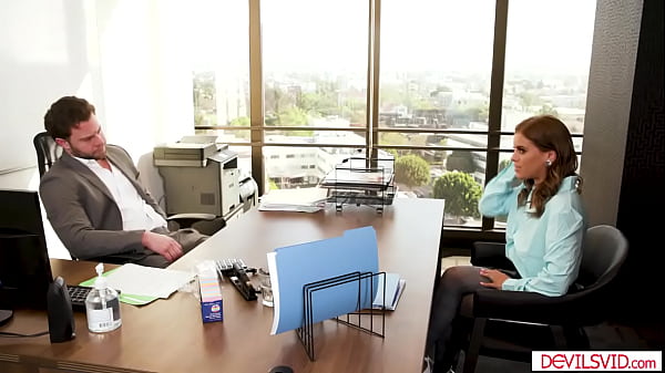 A Boss Caught His Brunette Secretary Masturbating.the Big Tits Babe Deepthroats Him,sucks His Balls Then Rims His Ass.then Guy Anals Her In His Office thumbnail