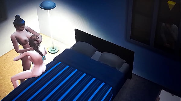Nonton Sims For Hot Sex Lesbian Window Peeping thumbnail