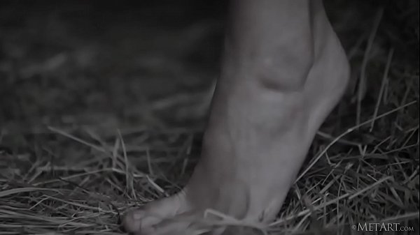 Beautiful Blonde Babe Tracy A Removing Her Clothes On A Straw Bale thumbnail