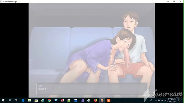 summertime saga blowjob on couch with debbie