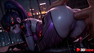 A hot lady gets fucked in every hole on the roof