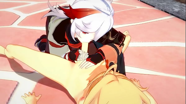 Genshin Impact Yaoi Manga Videogame - Kazuha Sucking Aether's Dick With Cumshot In His Mouth thumbnail