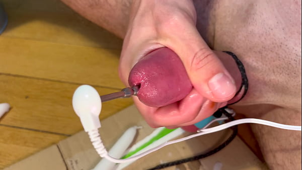 Play MP4 - Estim electro cock hot wax cum