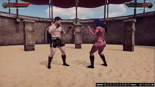 Jerle vs lucifera nf3d mixed mma combat maledom 