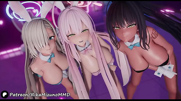 Boob Sexy Dance    Asuna, Hanako, Karine | Mmd R 18 Blue Archive