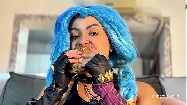Jinx Cosplay Eating McDonald&rsquos with Burps and Belly Noises