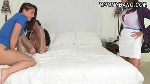 Sexy Stepdaughter Shares Her Bf With Busty Milf Stepmom thumbnail