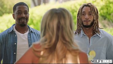 A Trophy Wife Seduces The Neighbor And His Friend On A Summer Day. thumbnail