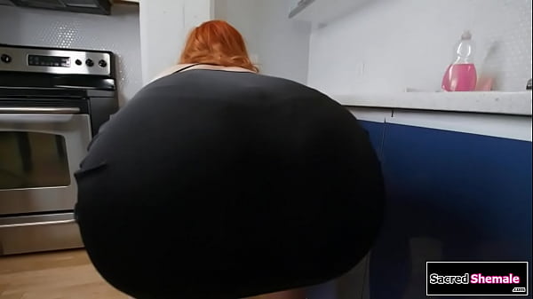 Redhead Tranny Evie Envy Bends Over To Clean And Her Bf Jerks Off To Her.he Plays With The Tgirls Big Tits And The Ts Sucks His Cock And Is Barebacked thumbnail