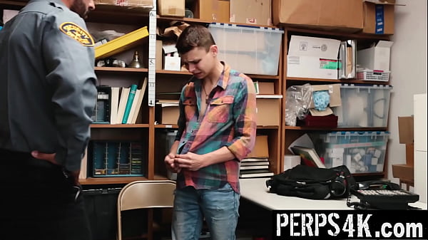 Scared And Nervous Shoplifter Guy Has To Obey Gay Guard's Demands - Perps4k thumbnail