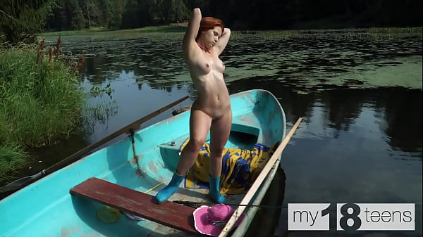 My18teens - Beautiful Natural Girl Fucks Her Pussy With A Dilso On The Boat thumbnail