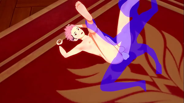 Jujutsu Kaisen Yaoi - Yuji Itadori Footjob & Bareback Creampie thumbnail