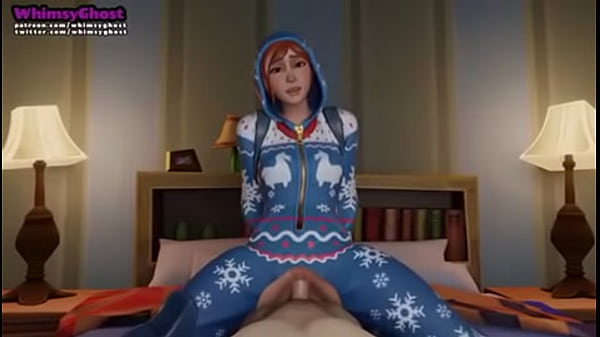 3d hot girl above man