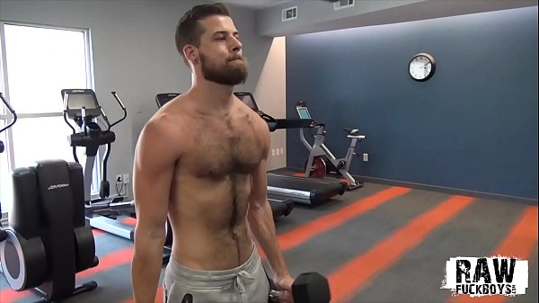 Hairy Stud Tugs His Cock After The Gym thumbnail