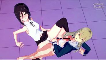 Power and Reze Lesbians Girls Play With Their Hot Body