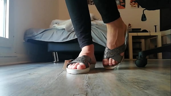 teen crossdresser teasing feet 