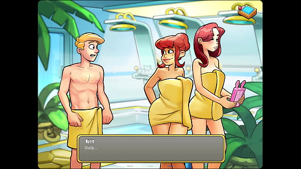 Let's play space code pink with mindy & sandy in the sauna