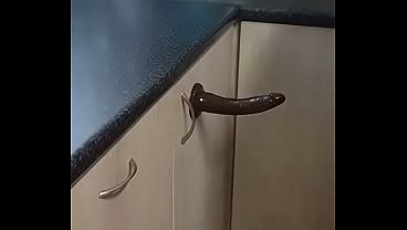 SHEMALE RIDES A BBC DILDO I. THE KITCHEN