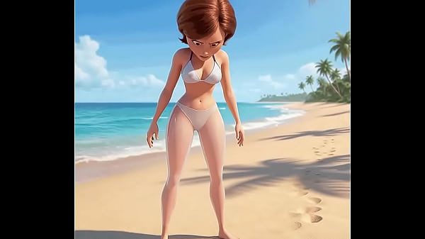 La mama increible se pone el bikini de violeta