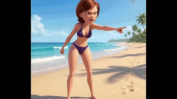 la mama increible se pone el bikini de violeta 