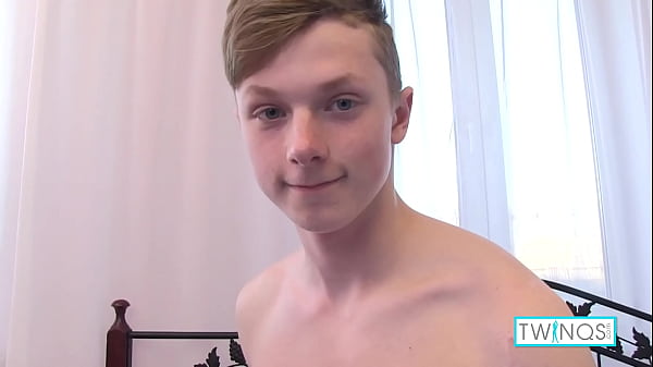 Naked Blonde Boy Toy Angel Strokes His Stiff Dick After Waking Up! thumbnail