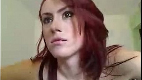 Sexy redhead babe toying her pussy 