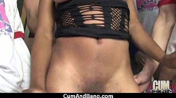 Extreme Interracial Gangbang - Sexy Ebony Hottie Group Sex 13 thumbnail