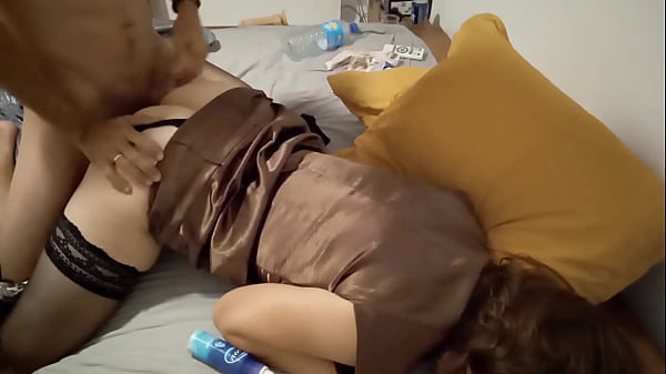 White Amateur Homemade Couple, Satin Lingerie (panties, Clothed Sex), Heels & Stockings, Blowjob, Rimjob, Sucking Dick, Licking Cock thumbnail