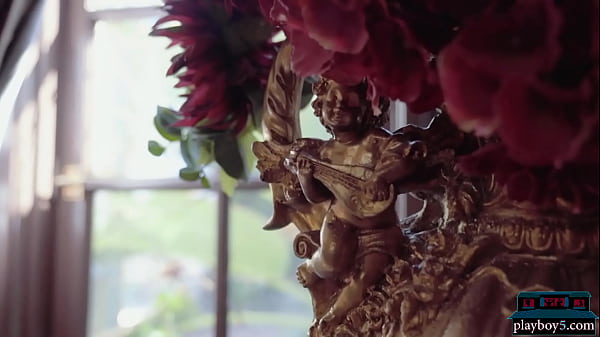 Pretty Playmate MILF with tattoos all over shows off her luscious body for Playboy 