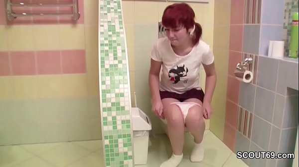 Caught step mom in bath and get first sex from her 