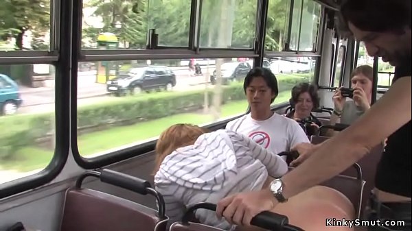 Hot brunette slave Valentina Blue sucks and fucks huge dick in public bus in front of passengers 