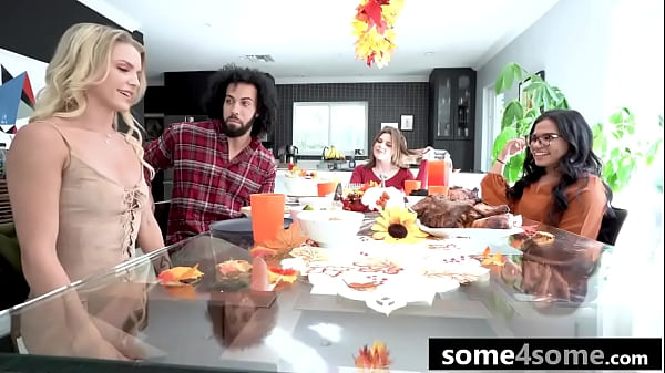 Thanksgiving Game Ends With Fourway Party With Three Hot Teens thumbnail