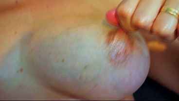 Oily MatureWife Teasing Her Hard Nipples Loves Rubbing Them for Our Friends
