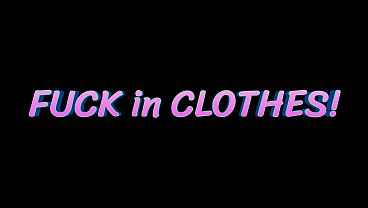 Pretty woman tries on a lot of sexy things, sucks and fucks in clothes and pantyhose!