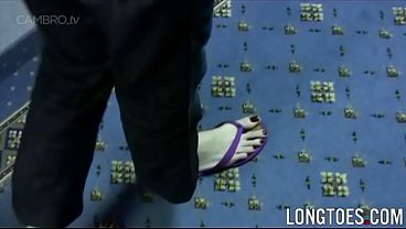 Katherina super long toes with red toenails size 11 us