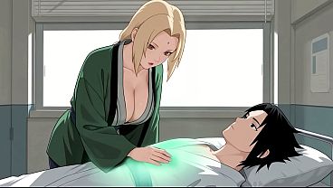 Lady Tsunade Gives Sasuke A Foot Job And Then Has Sex With Him! Naruto Uncensored Hentai Ai-generated thumbnail