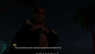 Dominos Beach 17 Emily and John Beach Practice Kiss Moment Visual Novel Gameplay 