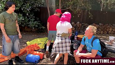 Nonton Tent Turns Into A Gangbang Headquarters Where She Gets Pounded From Behind - Fuckanytime thumbnail