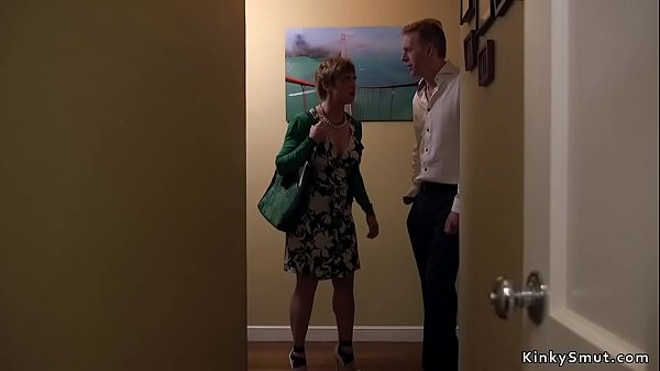 Mark Wood is got horny after saw his Milfs date stepdaughter naked and then in threesome bondage anal fucked them 