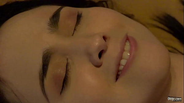 Horny young pussy gets fucked hard by old man and he cums in her mouth 