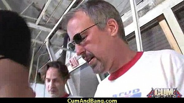 Super Hot Ebony Chick Blows A Group Of White Dicks 4 thumbnail