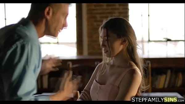 Maya Woulfe Is Pushed To The Bed By Her Stepdad For Disrespecting Him.the Guy Is Teaching His Stepdaughter Lesson By Licking And Fucking Her Hard thumbnail