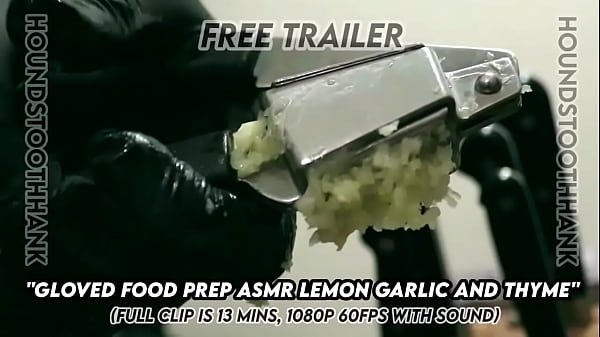 Gloved Food Prep ASMR Lemon Garlic and Thyme