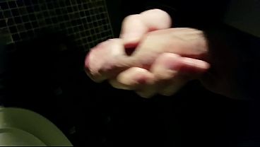 Jacking Off My Uncut Cock And Cumming In A Public Restroom thumbnail
