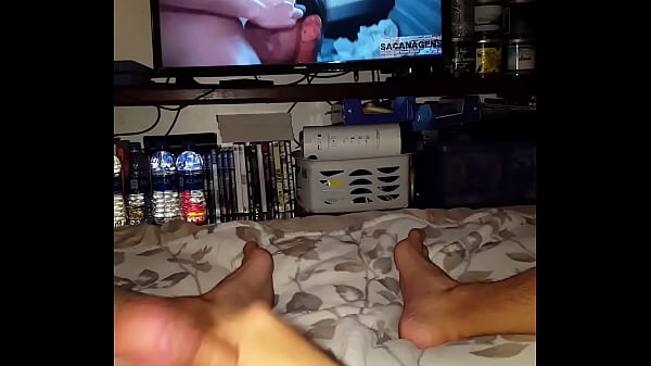 Jacking off watching gay porn 