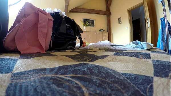 She has nothing to hide in front of our hidden cam 