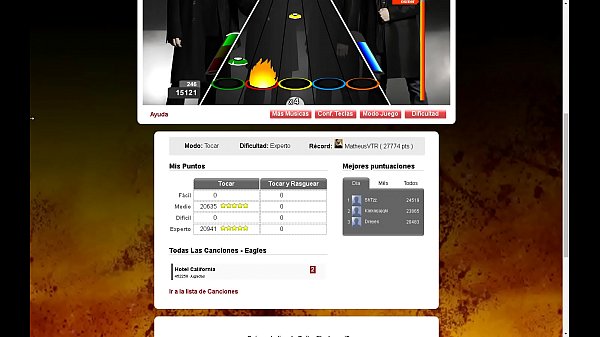 solo de hotel california en guitarflash osmer enrique e EEEEE 